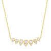 Curved Pear CZ Necklace-Necklace-Ashley Schenkein Jewelry Design