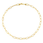 Elongated Oval Chain Necklace-Necklace-Ashley Schenkein Jewelry Design