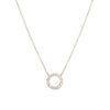 Gemstone Pavé Open Circle Necklace-Necklaces-Ashley Schenkein Jewelry Design
