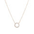 Gemstone Pavé Open Circle Necklace-Necklaces-Ashley Schenkein Jewelry Design