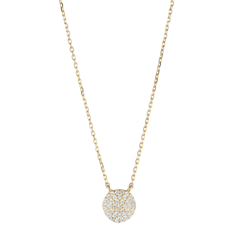 INITIAL PAVE NECKLACE - GOLD PLATED 18K – Billini