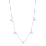 Melrose Pavé CZ Triangle Drops Necklace-Necklace-Ashley Schenkein Jewelry Design