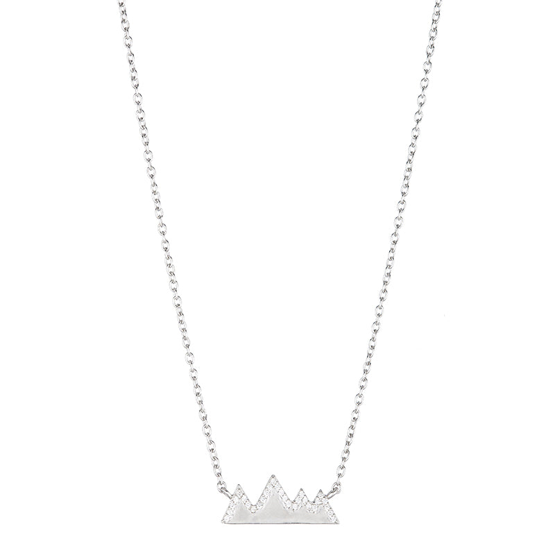 Mountain Necklace with White Topaz-Necklace-Ashley Schenkein Jewelry Design
