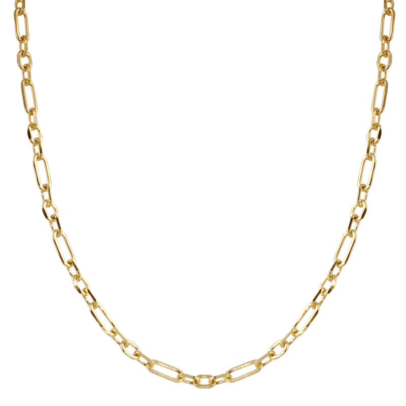 Mixed Size Gold-filled Paperclip Chain Necklace-Necklaces-Ashley Schenkein Jewelry Design