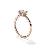 Solitaire East-West Pavé Hidden Halo Engagment Ring Setting-engagement ring-Ashley Schenkein Jewelry Design