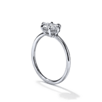 Solitaire East-West Pavé Hidden Halo Engagment Ring Setting-engagement ring-Ashley Schenkein Jewelry Design
