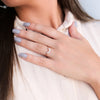 Diamond Baguette Fan Contour Tracer Wedding Band-Tracer band-Ashley Schenkein Jewelry Design