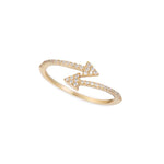 CZ Pavé Triangle Wrap Ring-Rings-Ashley Schenkein Jewelry Design