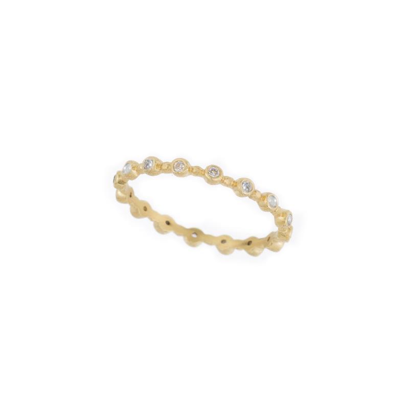Tokyo Bezel Gemstone Infinity Ring-Rings-Ashley Schenkein Jewelry Design