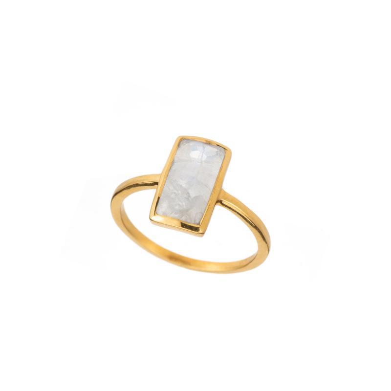 Vertical Rectangle Gemstone Ring-Rings-Ashley Schenkein Jewelry Design