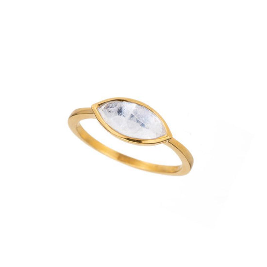 East-West Marquise Gemstone Ring-Rings-Ashley Schenkein Jewelry Design