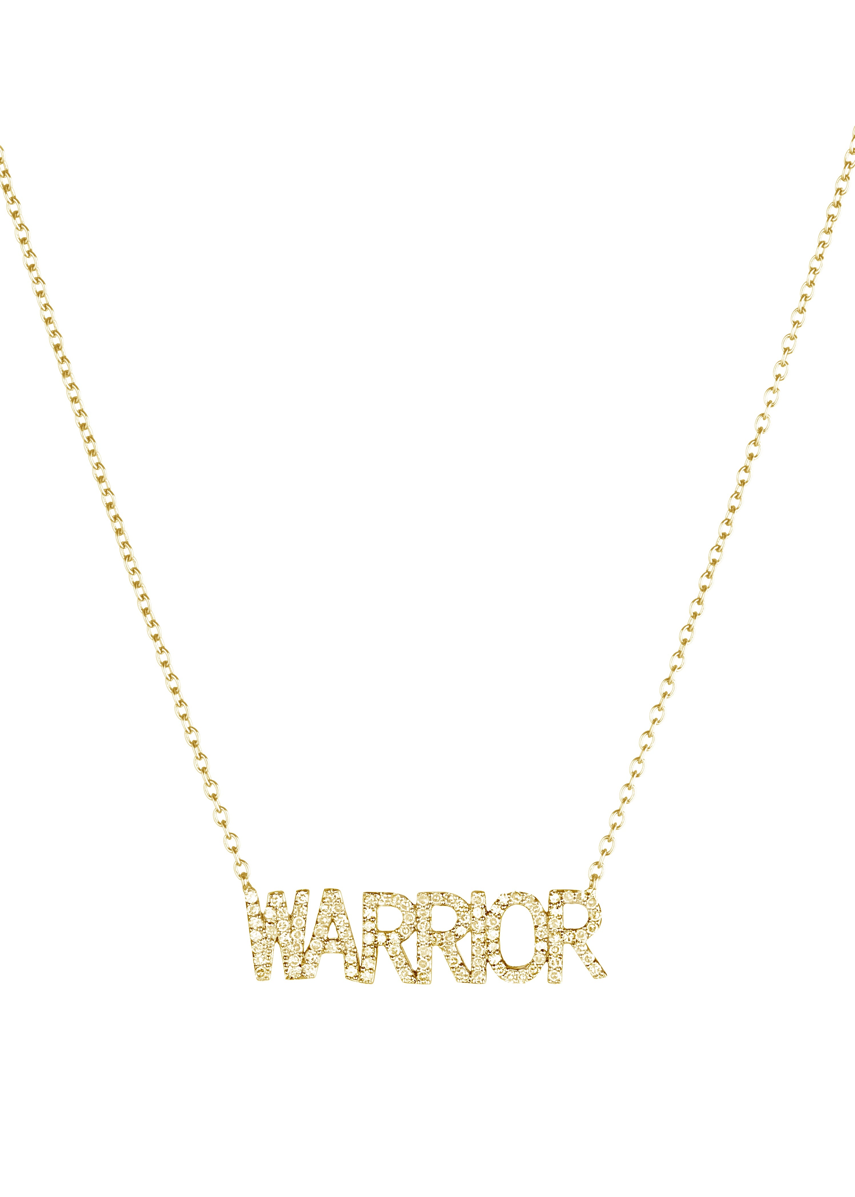 Diamond WARRIOR Necklace-Necklace-Ashley Schenkein Jewelry Design