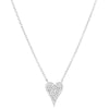 Diamond Pavé Small Heart Necklace -Necklace-Ashley Schenkein Jewelry Design
