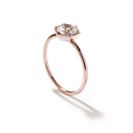 Round Brilliant Diamond Hexagon Engagement Ring Setting-engagement ring-Ashley Schenkein Jewelry Design