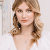 Melrose CZ Teardrop Dangle Necklace-Necklace-Ashley Schenkein Jewelry Design